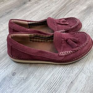 Ariat Women's Suede Tassel Loafers - Burgundy